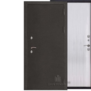 Уличная дверь Термо-3 антик темное серебро/меламин венге светлый